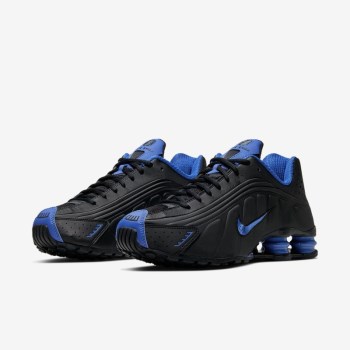 Nike Shox R4 - Férfi Utcai Cipő - Fekete/Királykék